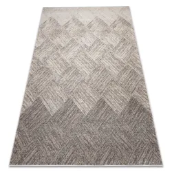 FUSION 9775 beige and brown modern geometric rug