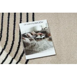 Modern FUSION 7157 rug in white and gold color scheme