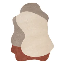 FUSION 5710 cream terracotta rug with modern abstract design and irregular shape