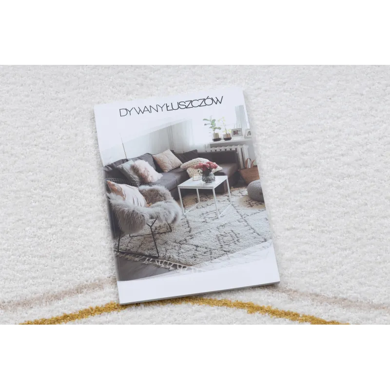Stylish white and dark green rug, perfect for contemporary interiors