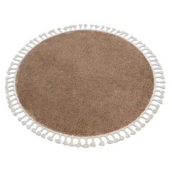 BERBER 9000 Round Beige Moroccan Rug