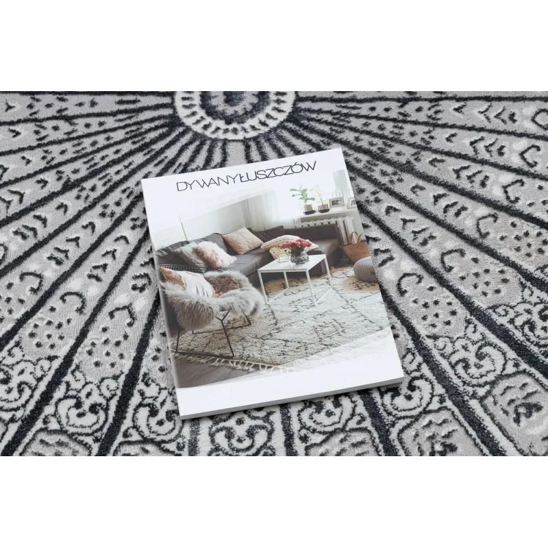 Stylish ALLURE 5715 rug in light grey, modern design for contemporary spaces