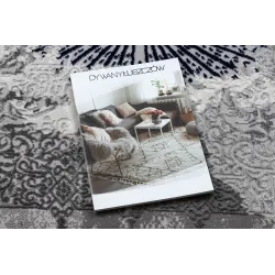 Contemporary light grey and navy rug, elegant ALLURE 5715