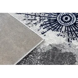 Textured light grey and navy rug, stylish ALLURE 5715