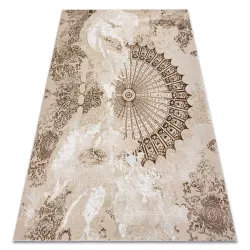 ALLURE 5715 Abstract Rug - Stylish beige and white structured modern carpet