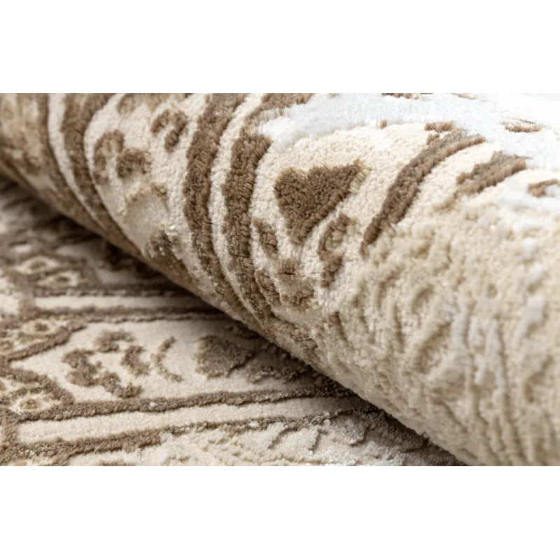 ALLURE 5715 Abstract Rug - Cozy rug for bedrooms in elegant beige and white tones