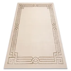 ALLURE 1907 Greek Border Rug, stylish beige textured modern carpet