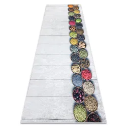 ANDRE Washable Kitchen Rug Silver