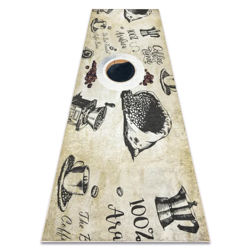 Washable ANDRE Green Kitchen Rug