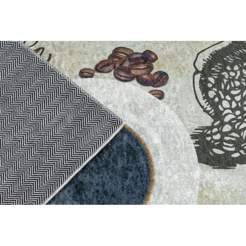 Washable ANDRE Green Kitchen Rug