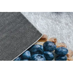 ANDRE Washable Kitchen Rug Silver