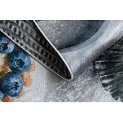 ANDRE Washable Kitchen Rug Silver