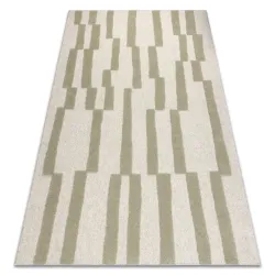 FLUX Wool Geometric Rug 461.109.SA400 in beige and green tones