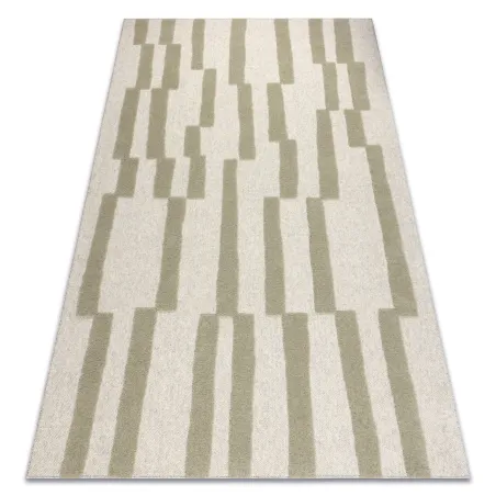 FLUX Wool Geometric Rug 461.109.SA400 in beige and green tones