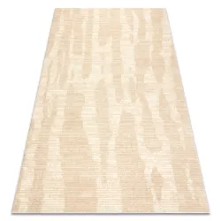 FLUX Abstract Wool Rug in cream, structural design for modern interiors