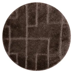 SUPREME Bathroom Rug Circle Brown LINES
