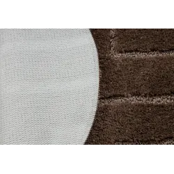 SUPREME Bathroom Rug Circle Brown LINES