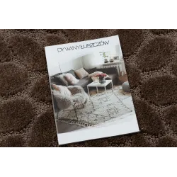 SUPREME Bathroom Round Rug STONES Brown