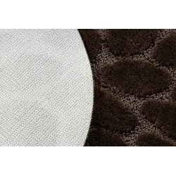 SUPREME Bathroom Round Rug STONES Brown