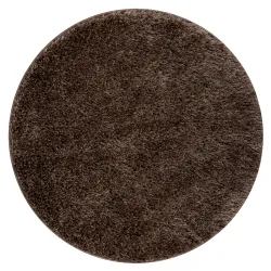 SYNERGY bathroom rug circle glamour, non-slip, soft - lurex beige