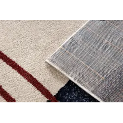 FUSION rug 0001, modern style with a soft texture in beige and burgundy