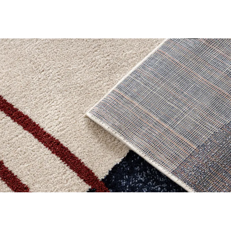 FUSION rug 0001, modern style with a soft texture in beige and burgundy