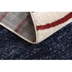 FUSION rug 0001, perfect for living rooms, geometric design in beige and burgundy