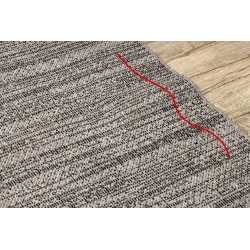 Sisal rug FLOORLUX 20389 in silver and black, stylish addition for home decor
