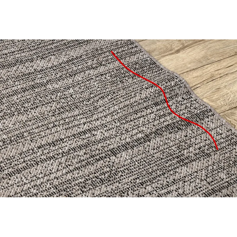 Sisal rug FLOORLUX 20389 in silver and black, stylish addition for home decor