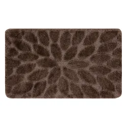 SUPREME STONES bathroom rug stones, non-slip, soft - brown