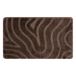 Supreme Waves Brown Bathroom Rug