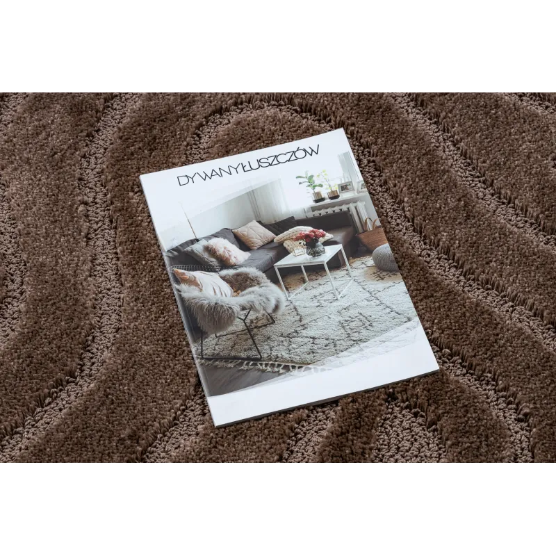 Supreme Waves Brown Bathroom Rug