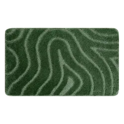 SUPREME WAVES bathroom rug waves, non-slip, soft - green