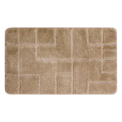 SUPREME LINES bathroom rug lines, non-slip, soft - beige