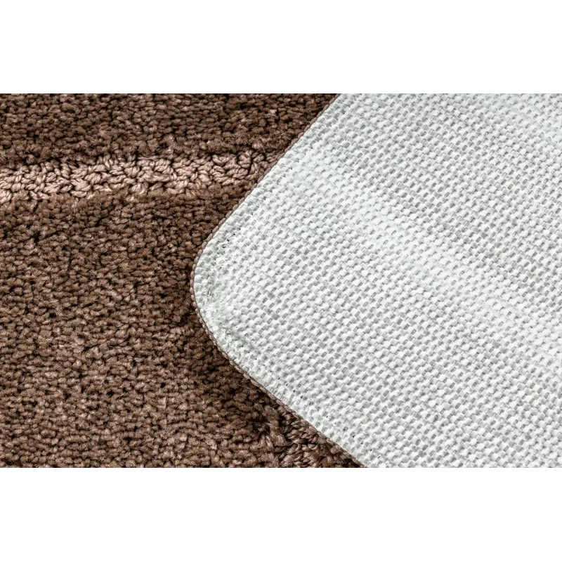 SUPREME LINES Geometric Bathroom Rug Brown