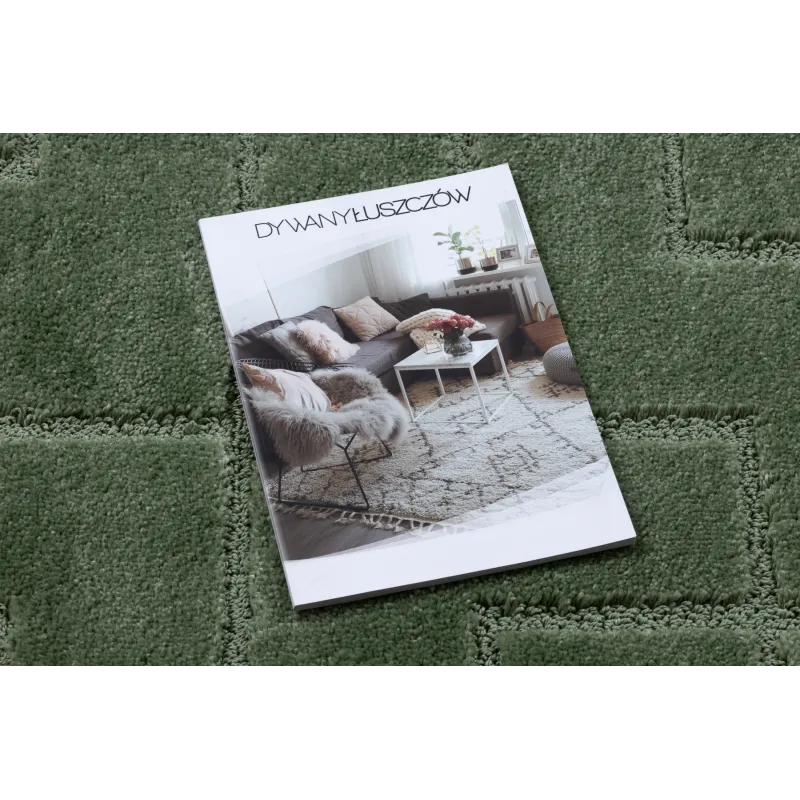 SUPREME LINES Geometric Bathroom Rug Green