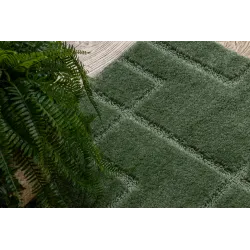 SUPREME LINES Geometric Bathroom Rug Green