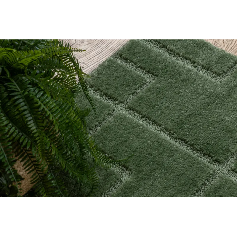 SUPREME LINES Geometric Bathroom Rug Green