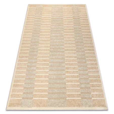 FLUX geometric wool rug in beige and cream shades, perfect for modern interiors