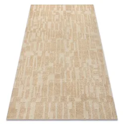 FLUX Geometric Wool Rug 160x230 in cream color, stylish design