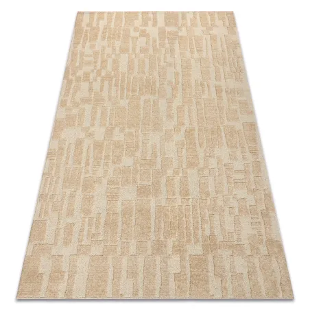 FLUX Geometric Wool Rug 160x230 in cream color, stylish design