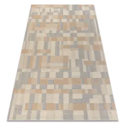 FLUX Wool Rug 461.117.SA130 in beige and grey geometric design