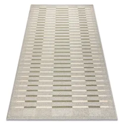 FLUX Wool Rug 461.124.SA400 in grey and green geometric design