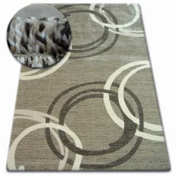 SHADOW 8645 dark beige and brown rug, modern carpet for stylish interiors
