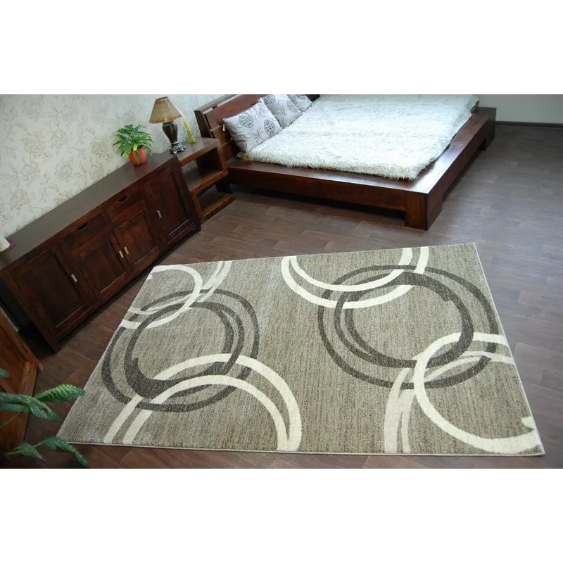 Modern rug in shades of beige and brown, perfect for any room decor