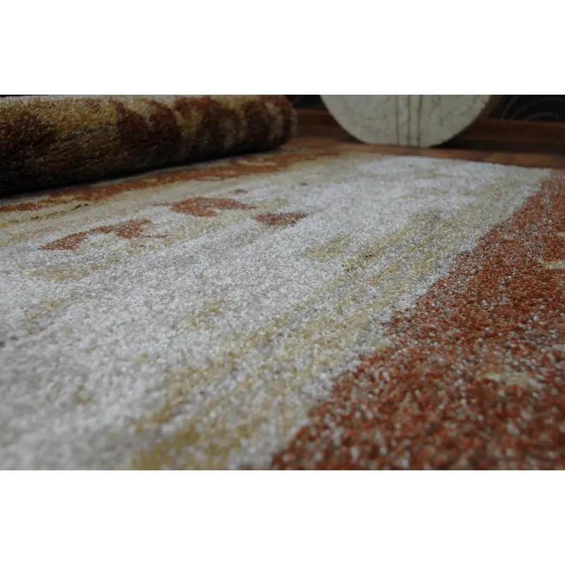 Stylish SHADOW 9368 Gold Rust Rug, perfect for bedrooms and living areas