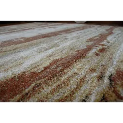Child-friendly SHADOW 9368 Gold Rust Rug, easy to clean and allergy-friendly