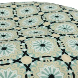 Round Footstool Pouffe - Premium Printed Fabric – view 90
