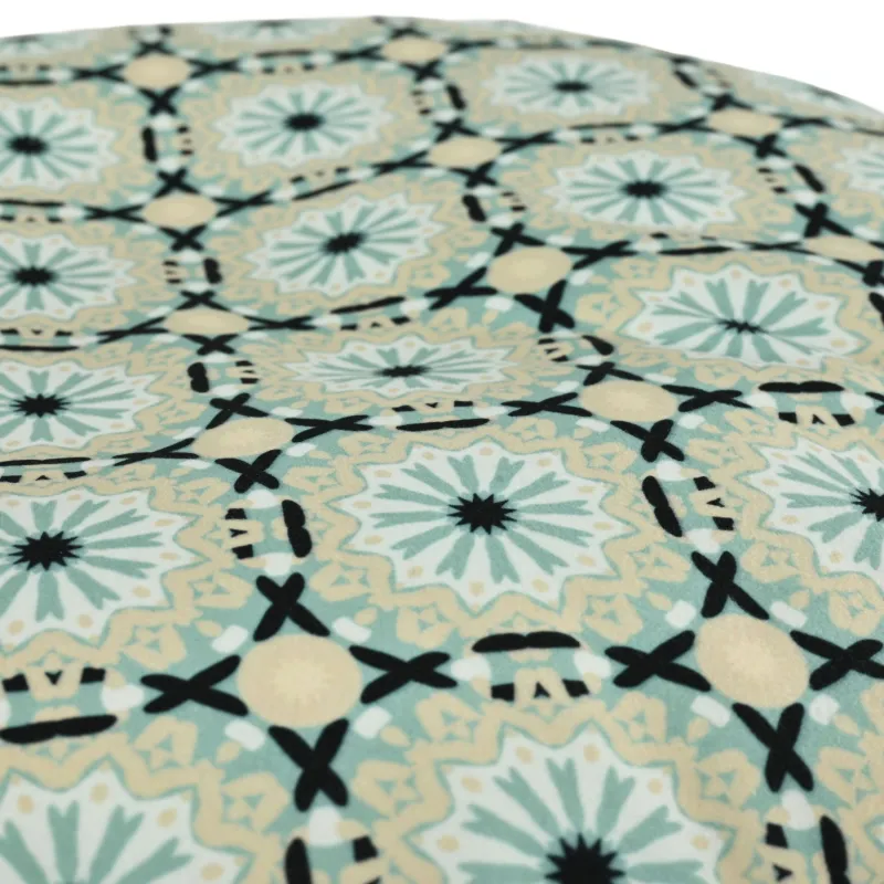 Round Footstool Pouffe - Premium Printed Fabric – view 90