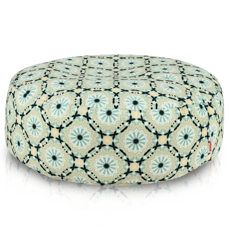 Round Footstool Pouffe - Premium Printed Fabric – view 89